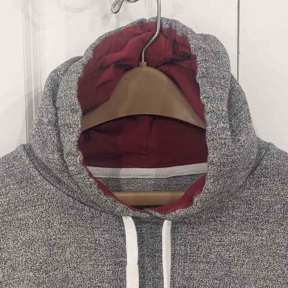 Hoodie Sweatshirt heathered black with red and white accents. Soft, Big & comfy! - Picture 2 of 5